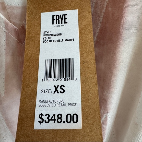 NWT Frye Shibori V-Neck Dress, Deauville Mauve, Size XS - Picture 9 of 12